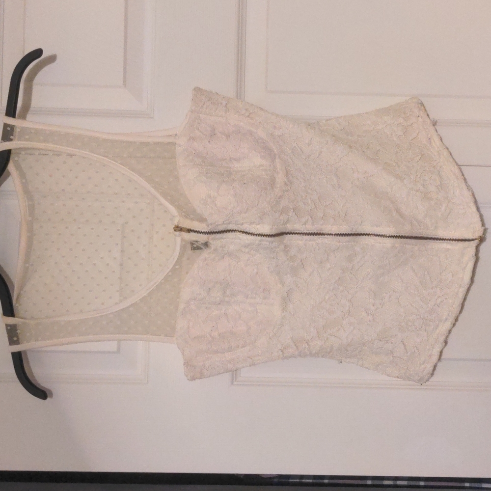 Zip up tank blouse